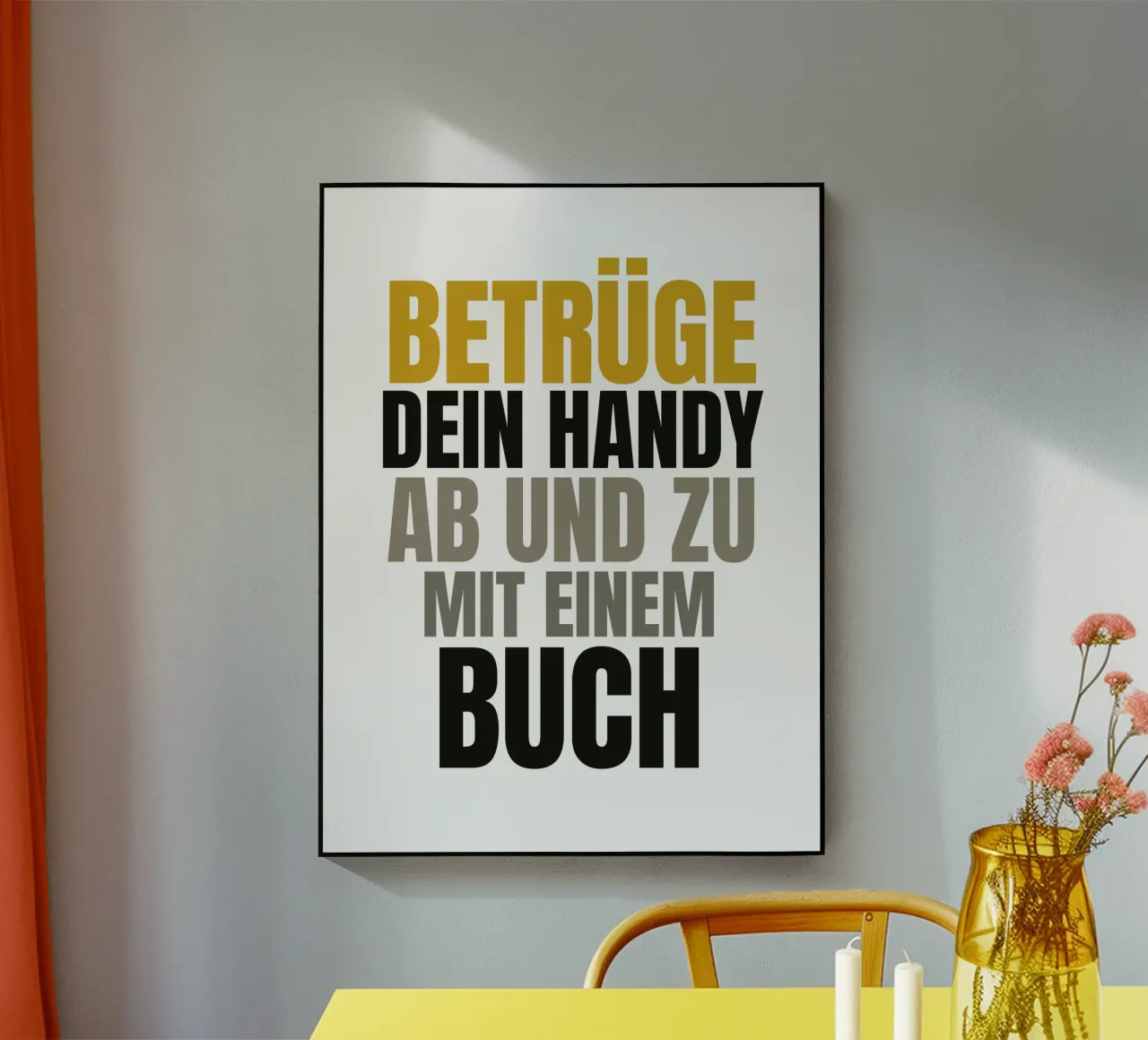 Betrüge Dein Handy acrylic glass by Happy 😃 Art 🎨 by Christine Schnoell