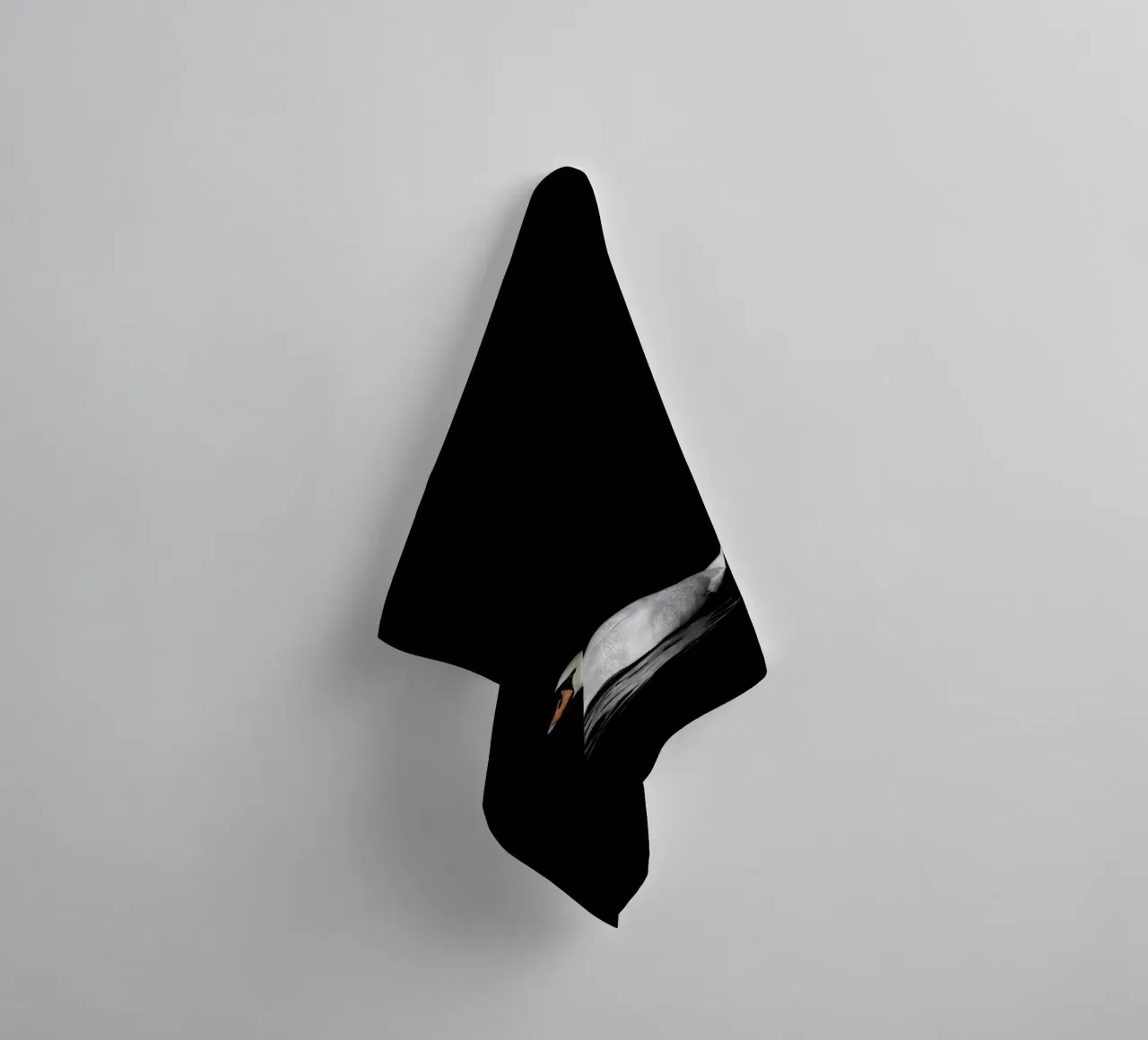 White swan in Bruges towel by Léa Lefebvre Photography
