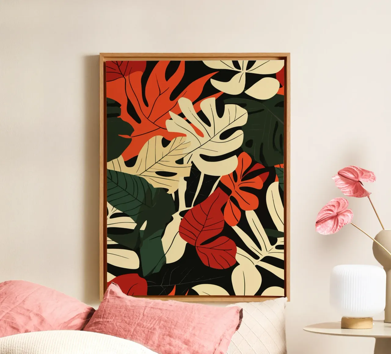 Vivere tropicale tela con Cornice a cassetta da LaylaOzHome