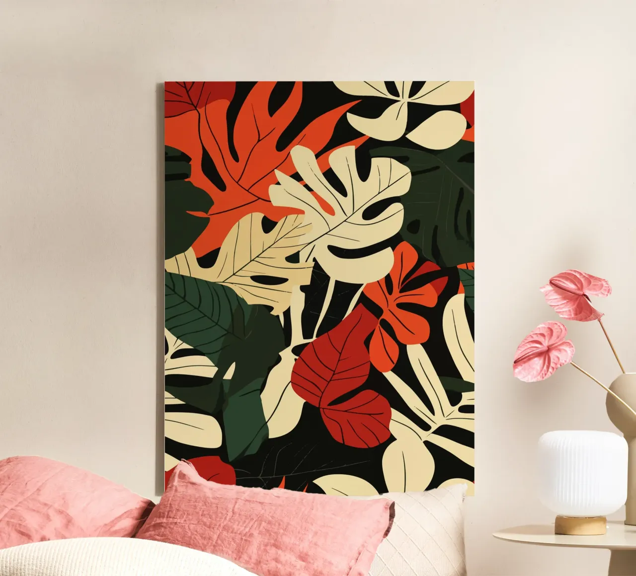 Vivere tropicale tela con Cornice a cassetta da LaylaOzHome