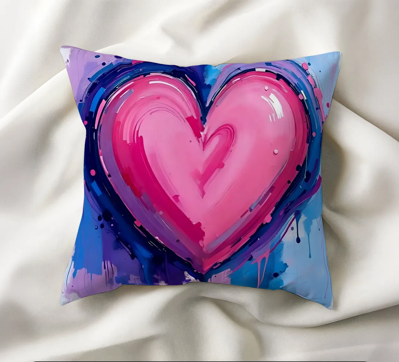 cuore_blu_rosa_viola_5 cuscino da Pink- und LoveArt by LK