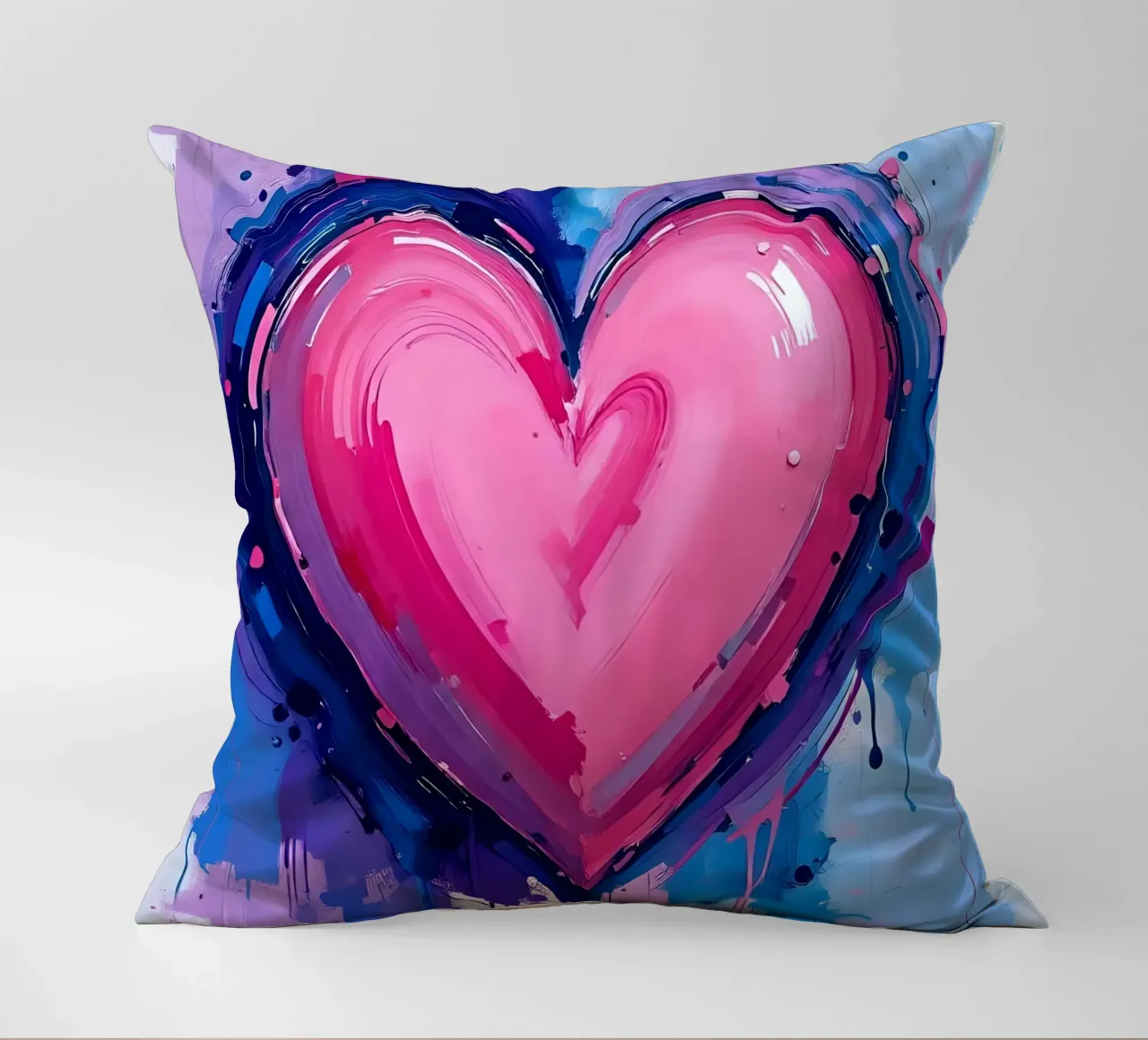 cuore_blu_rosa_viola_5 cuscino da Pink- und LoveArt by LK