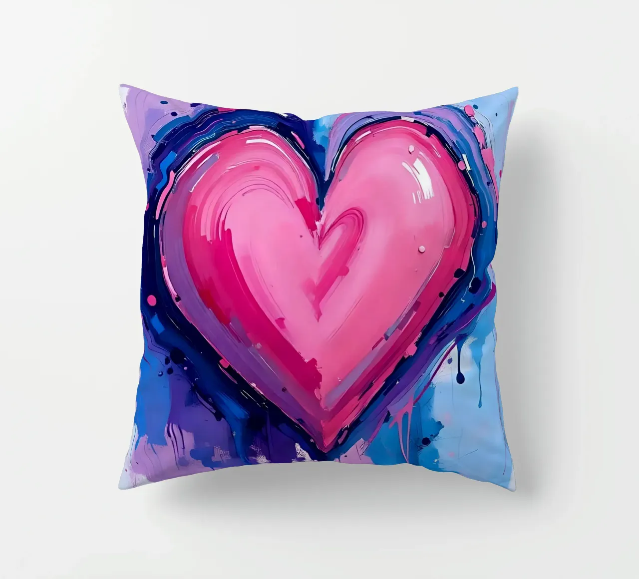 cuore_blu_rosa_viola_5 cuscino da Pink- und LoveArt by LK