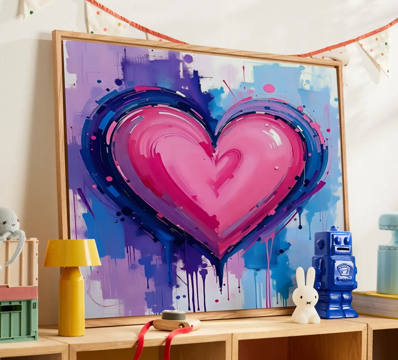 cuore_blu_rosa_viola_5 plexiglass da Pink- und LoveArt by LK