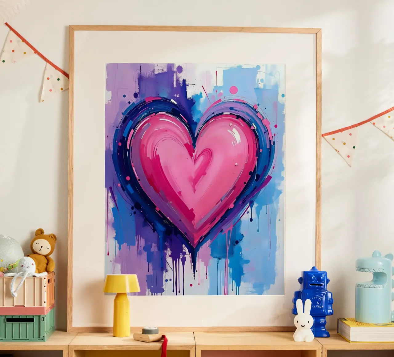 cuore_blu_rosa_viola_5 poster da Pink- und LoveArt by LK