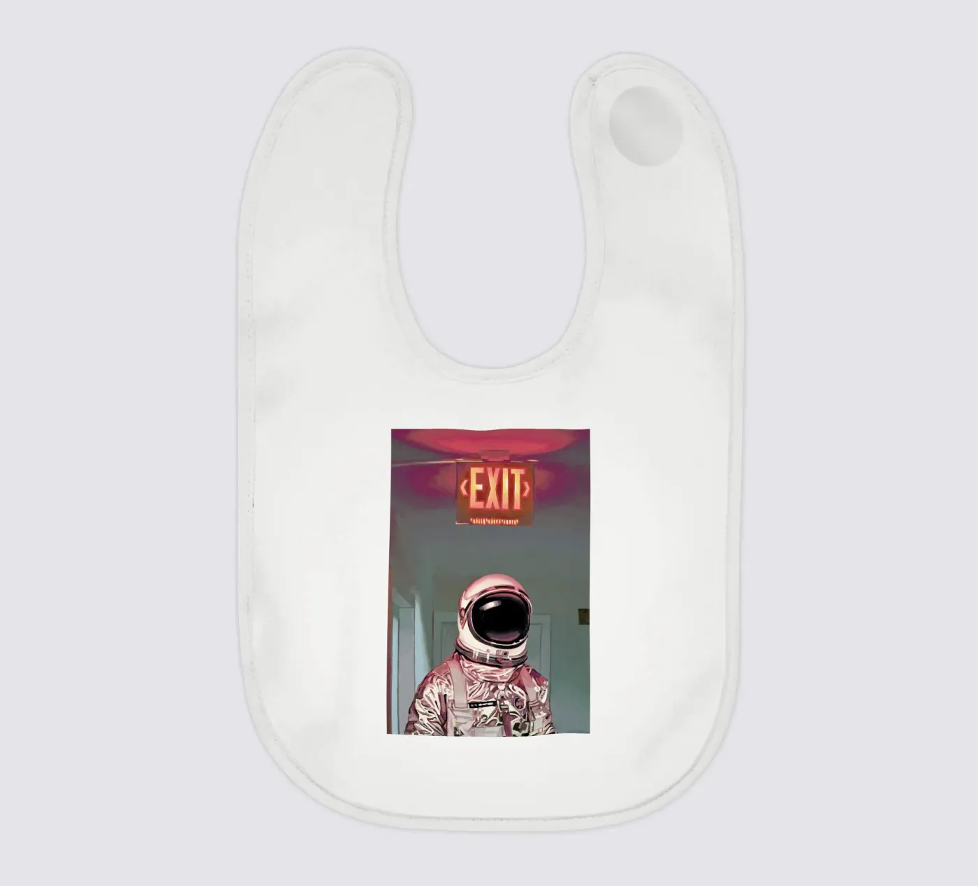 Exit baby bib by Scott Listfield