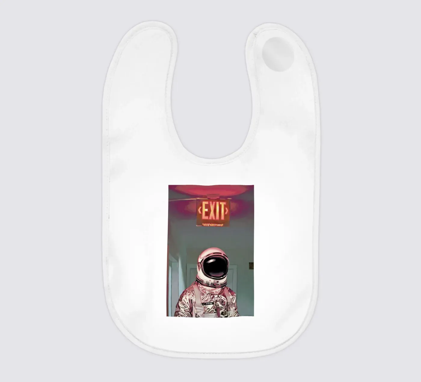 Exit baby bib by Scott Listfield