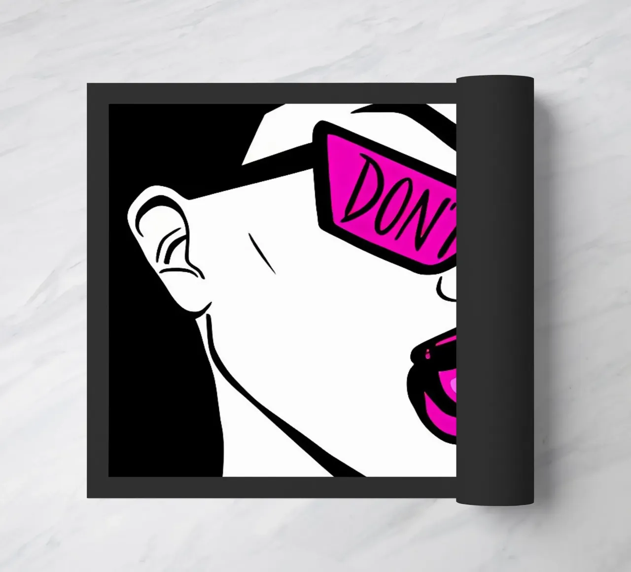 Minimalist Art Poster 596 doormat by ahmiaLodri