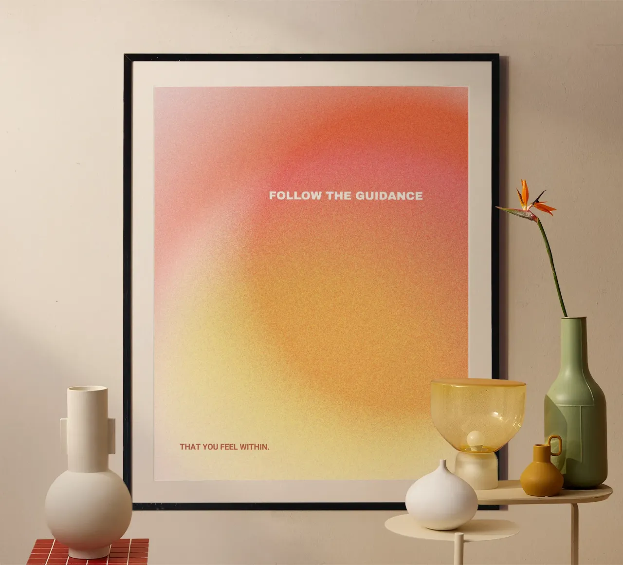 guidance poster con telaio in alluminio da Ambition Wall