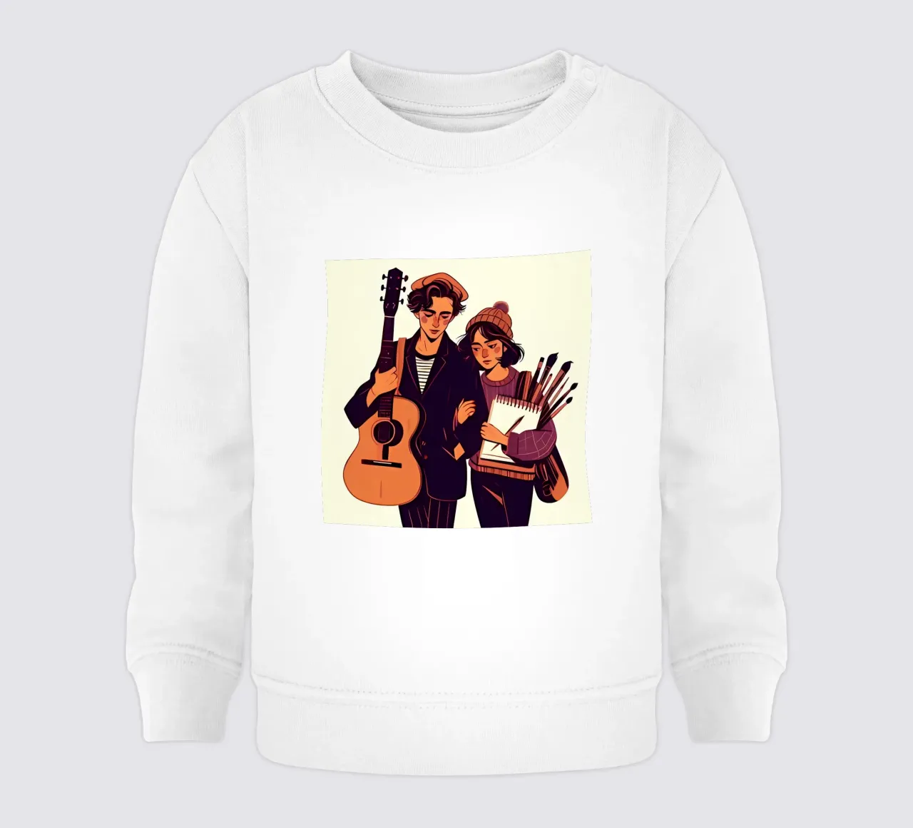 Minimalist Art Poster 604 baby sweatshirt by ahmiaLodri