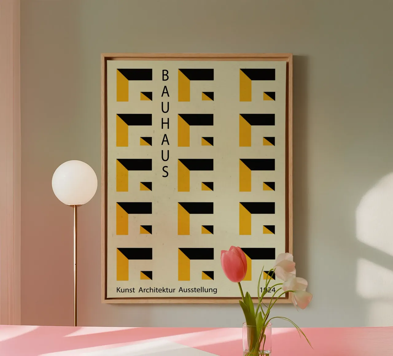 Mostra Bauhaus 1924 tela con Cornice a cassetta da LaylaOzHome