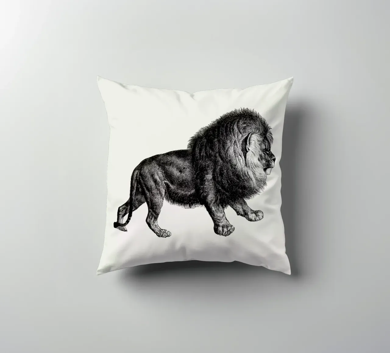 Lion decorative cushion by Flora & Fauna