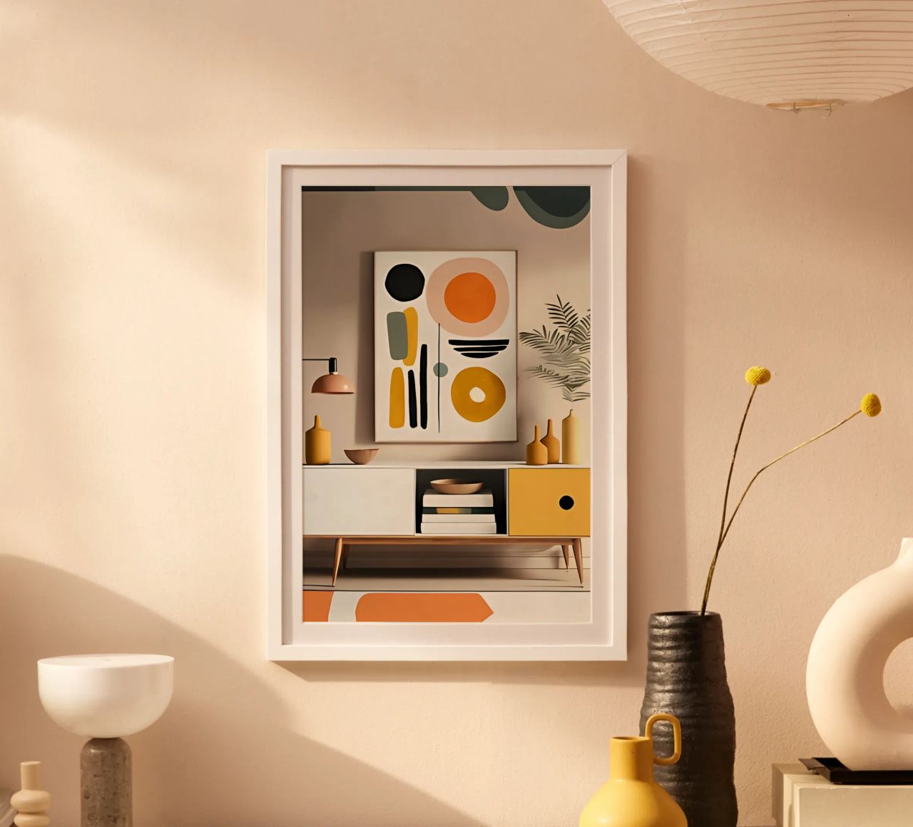 Minimalist Art Poster 606 poster with aluminum frame by ahmiaLodri