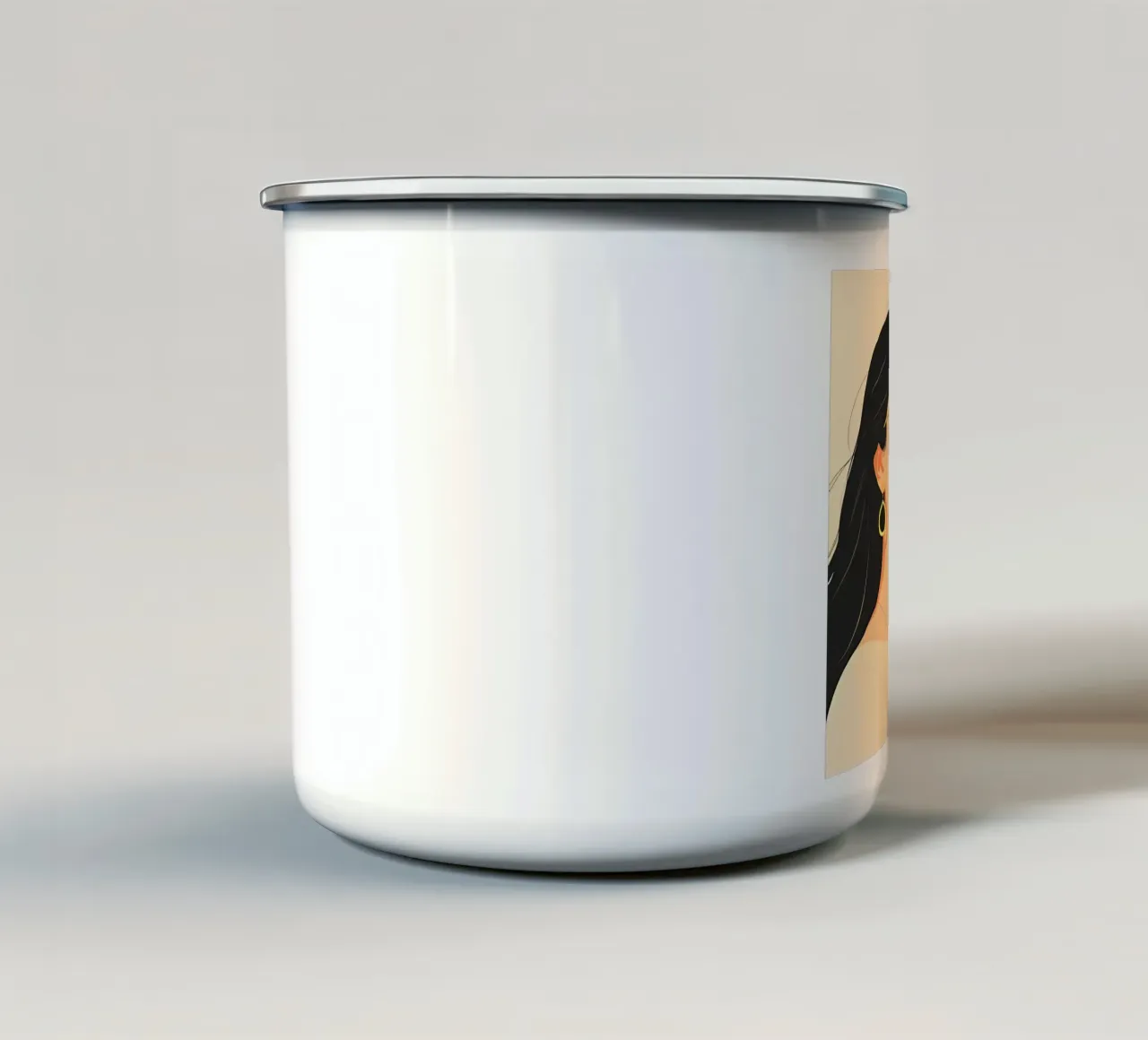 Poster d'arte minimalista 609 tazza in smalto da ahmiaLodri