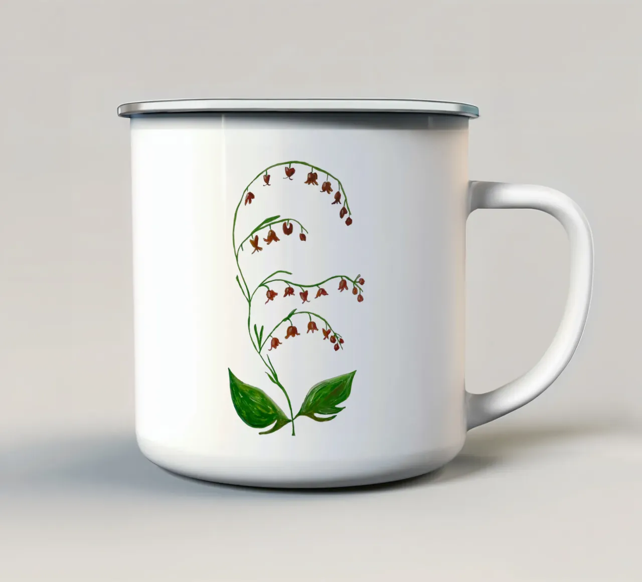 Flowers tazza in smalto da Femke Zwaan