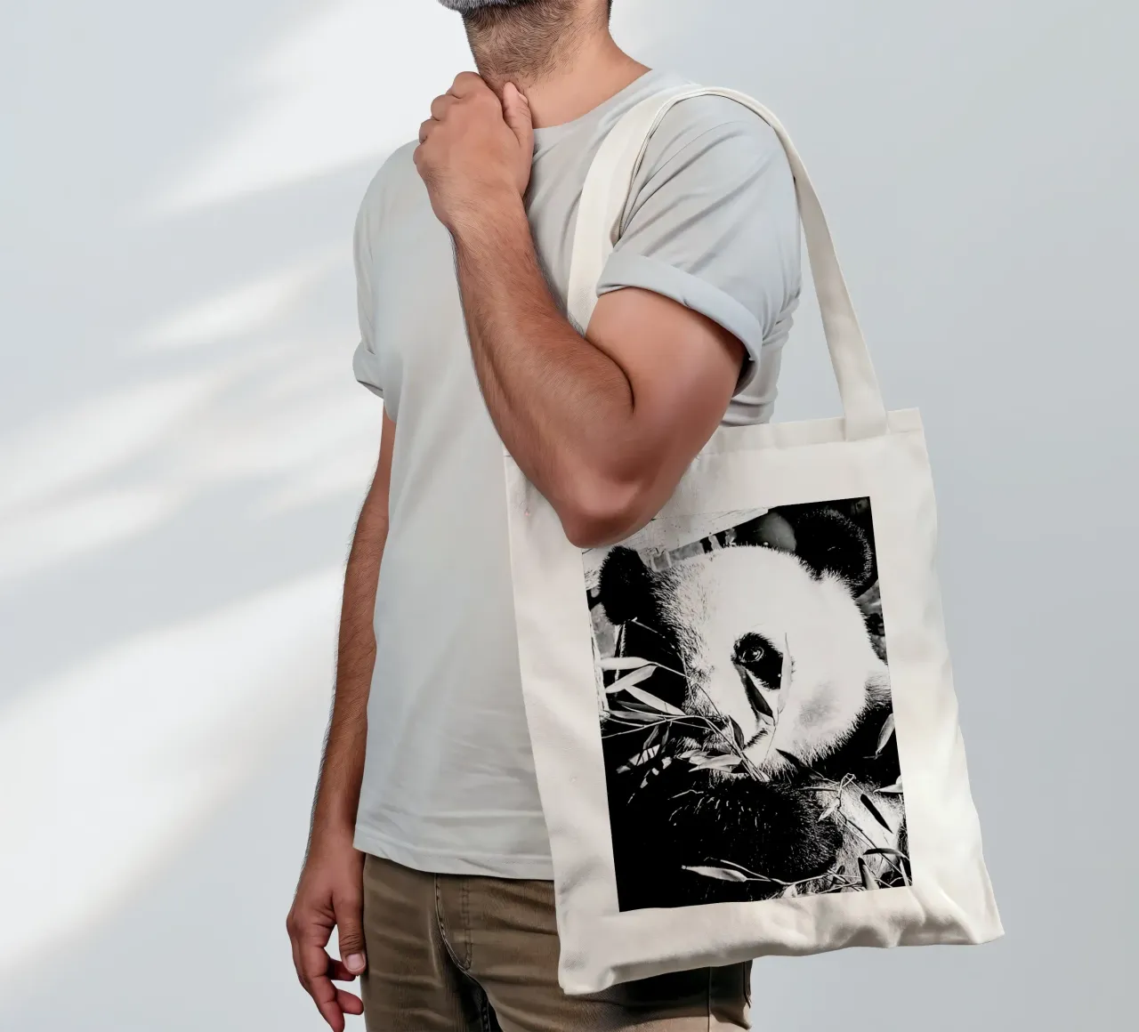 Hungry Panda jute draagtas van Babett Schultze