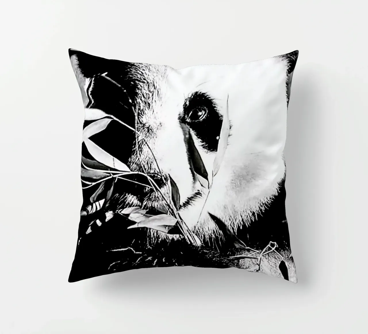 Hungry Panda decorative cushion by Babett Schultze