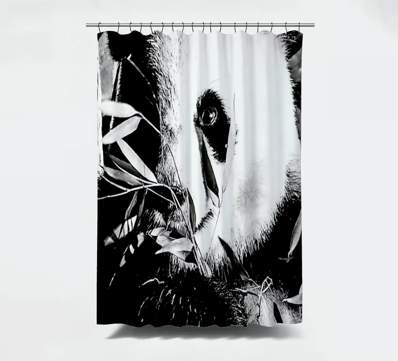 Hungry Panda shower curtain by Babett Schultze