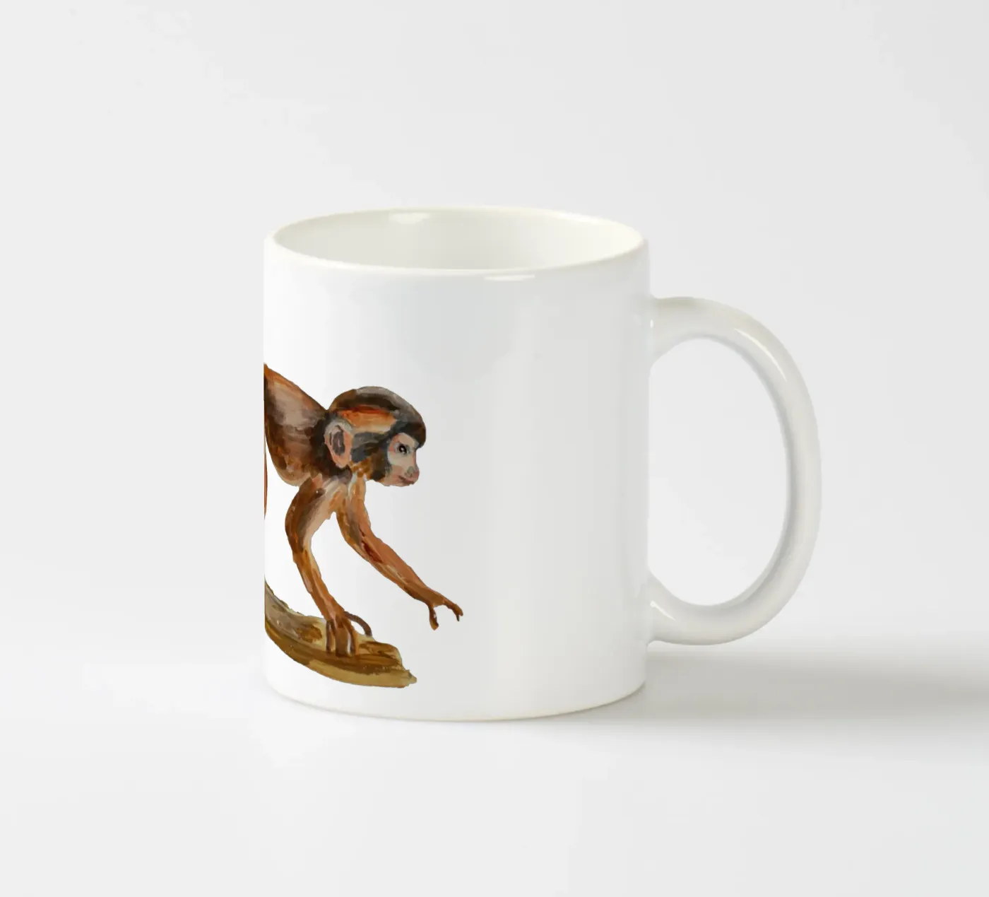 Monkey ceramic mug by Femke Zwaan