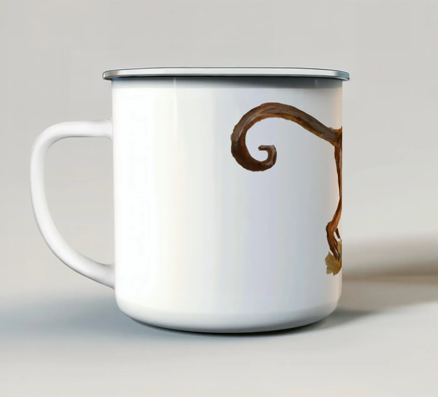 Monkey enamel mug by Femke Zwaan