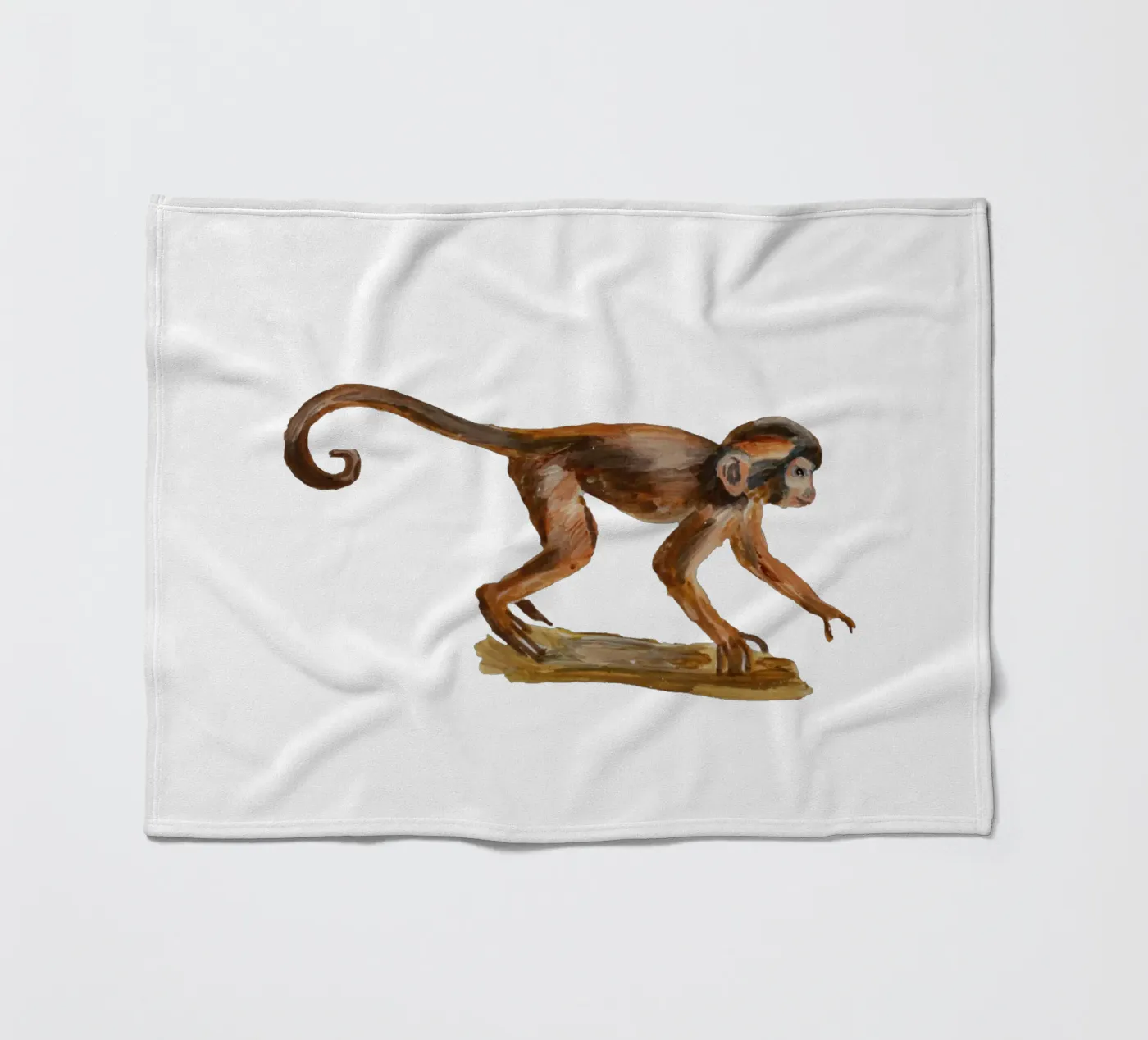 Monkey fleecedeken van Femke Zwaan