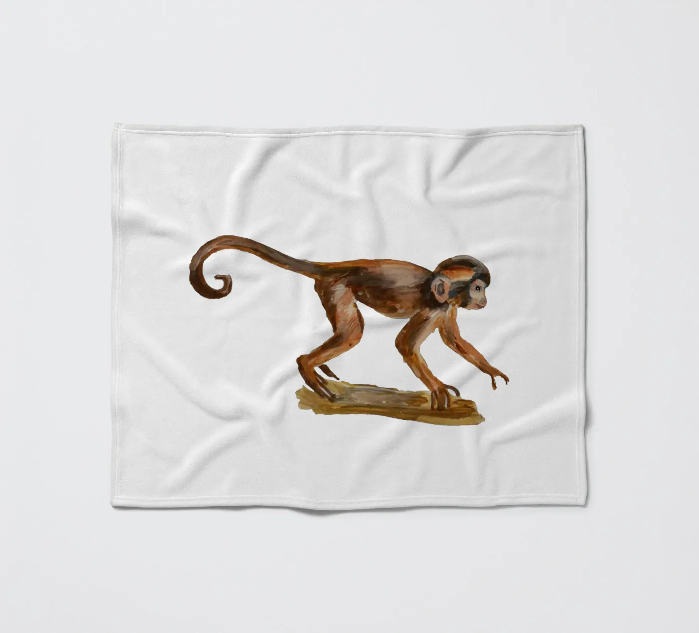 Monkey fleecedeken van Femke Zwaan