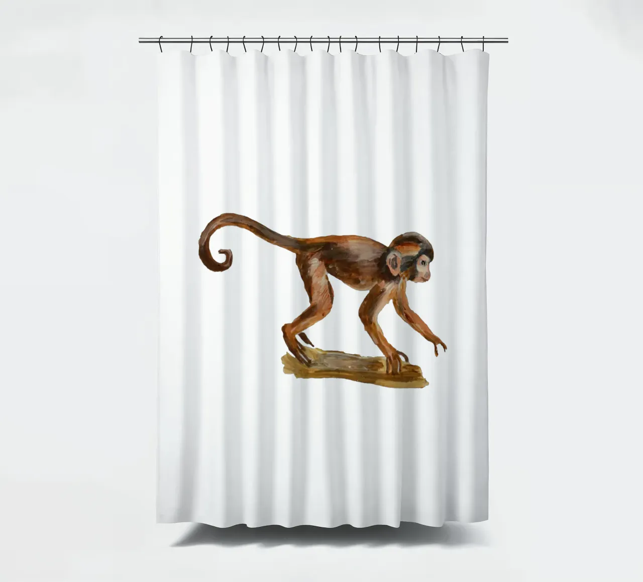 Monkey douchegordijn van Femke Zwaan