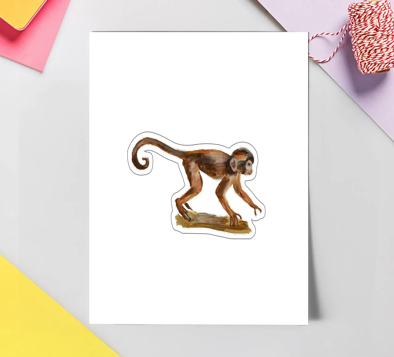 Monkey sticker sheet by Femke Zwaan