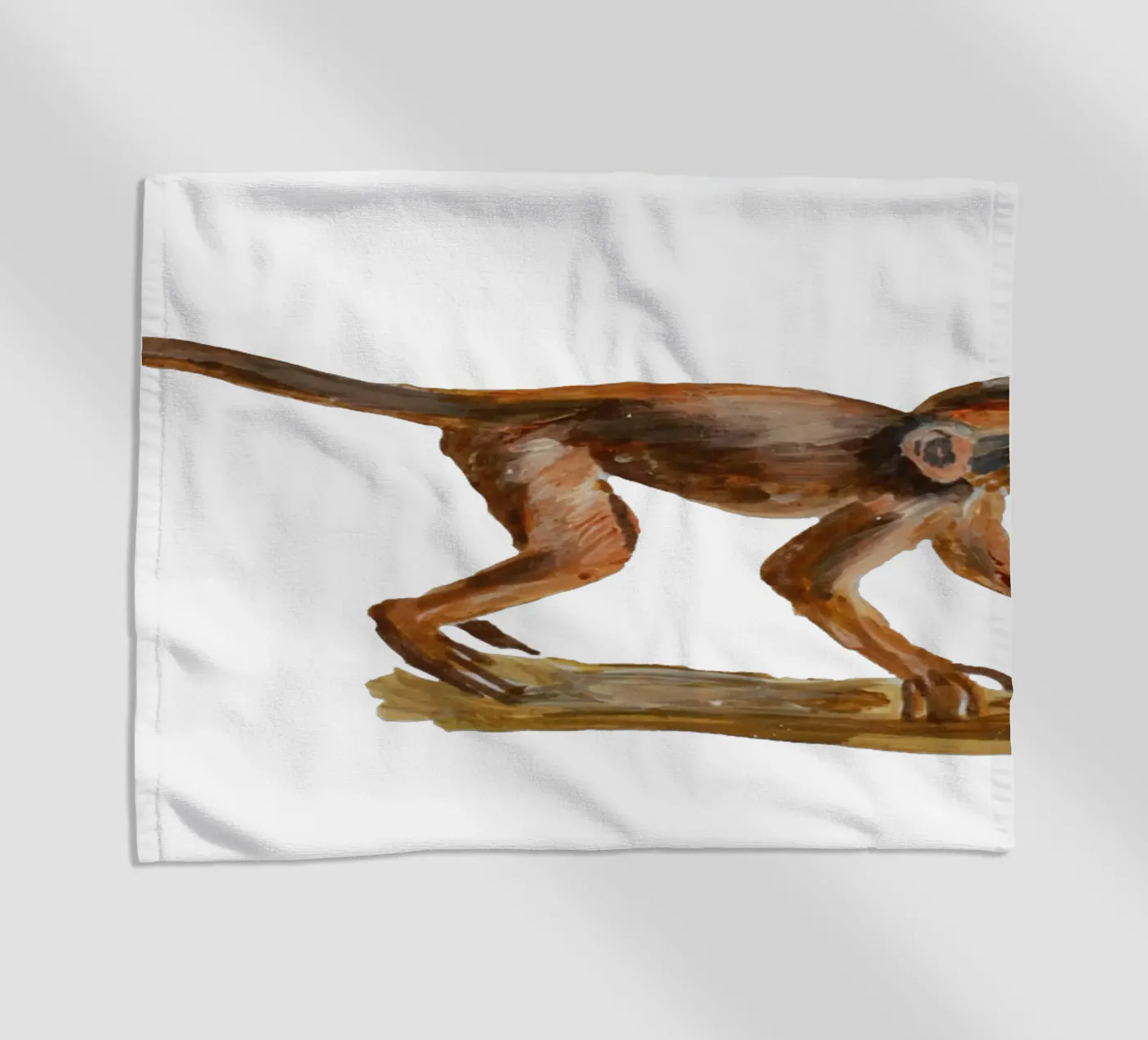 Monkey strandhanddoek van Femke Zwaan