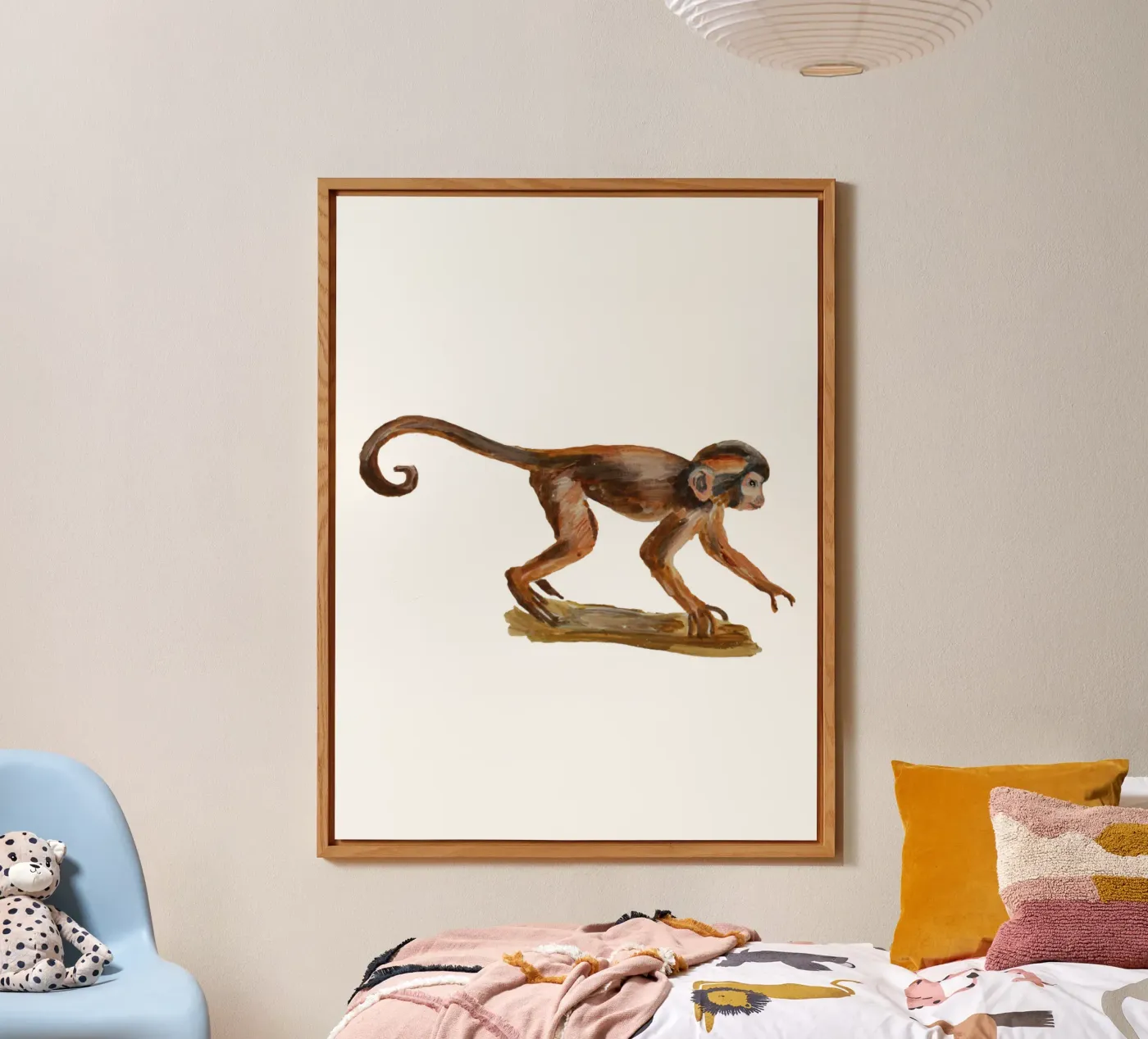 Monkey aluminium-dibond van Femke Zwaan