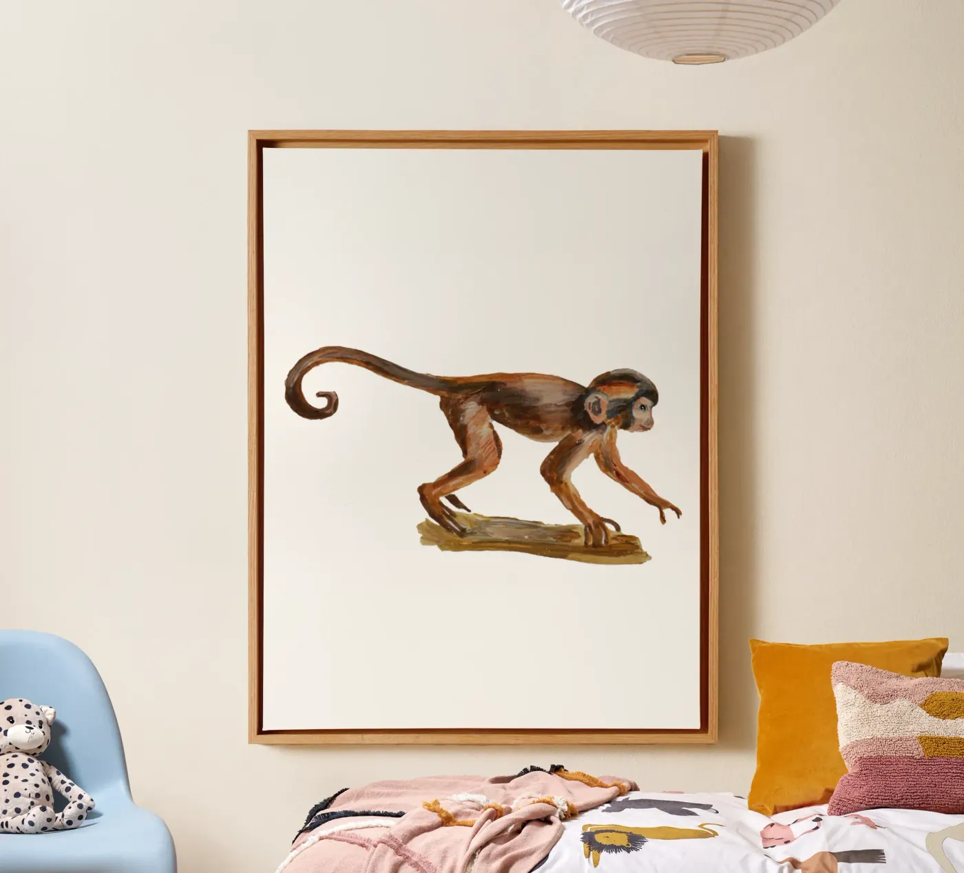 Monkey canvas van Femke Zwaan