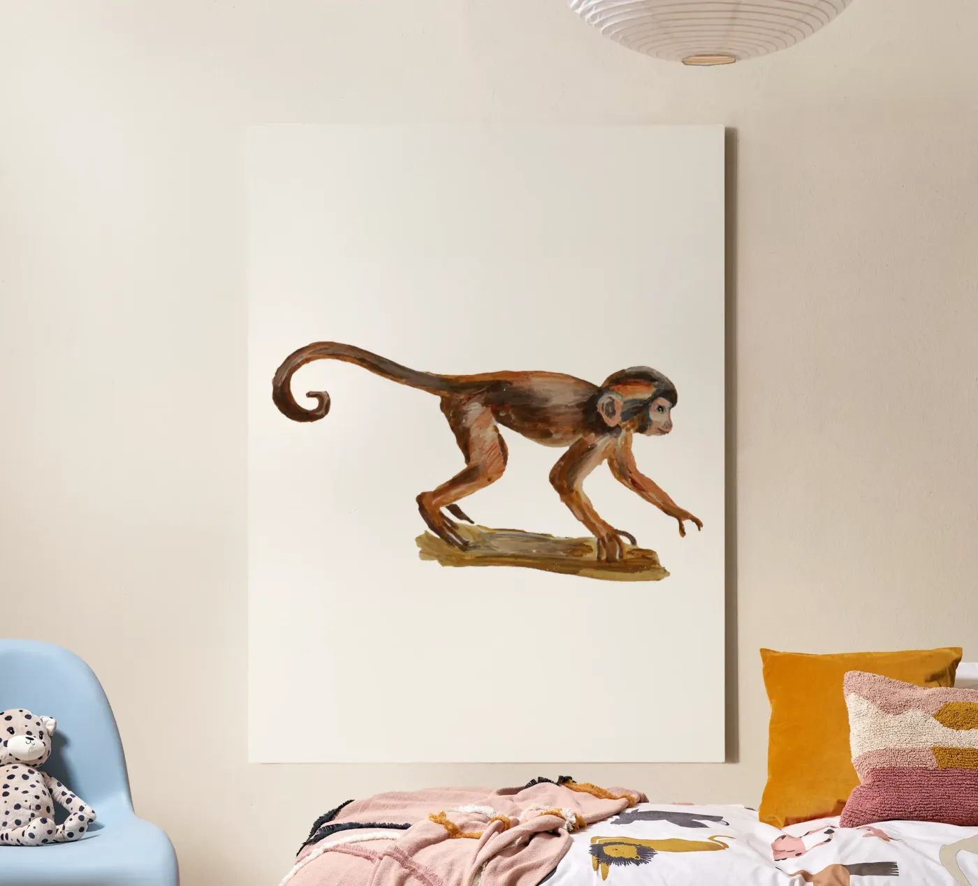 Monkey canvas by Femke Zwaan