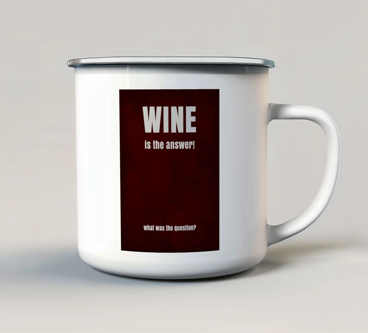 Wine is the answer tazza in smalto da maramirage