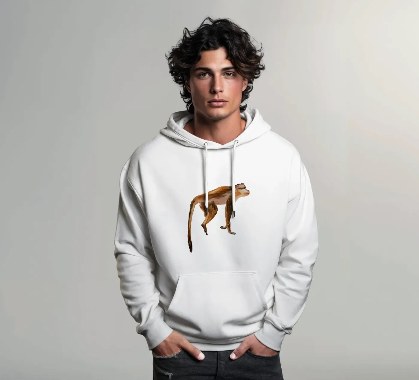 Monkey hoodie by Femke Zwaan