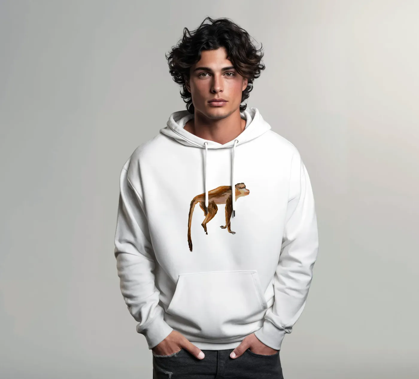 Monkey hoodie by Femke Zwaan