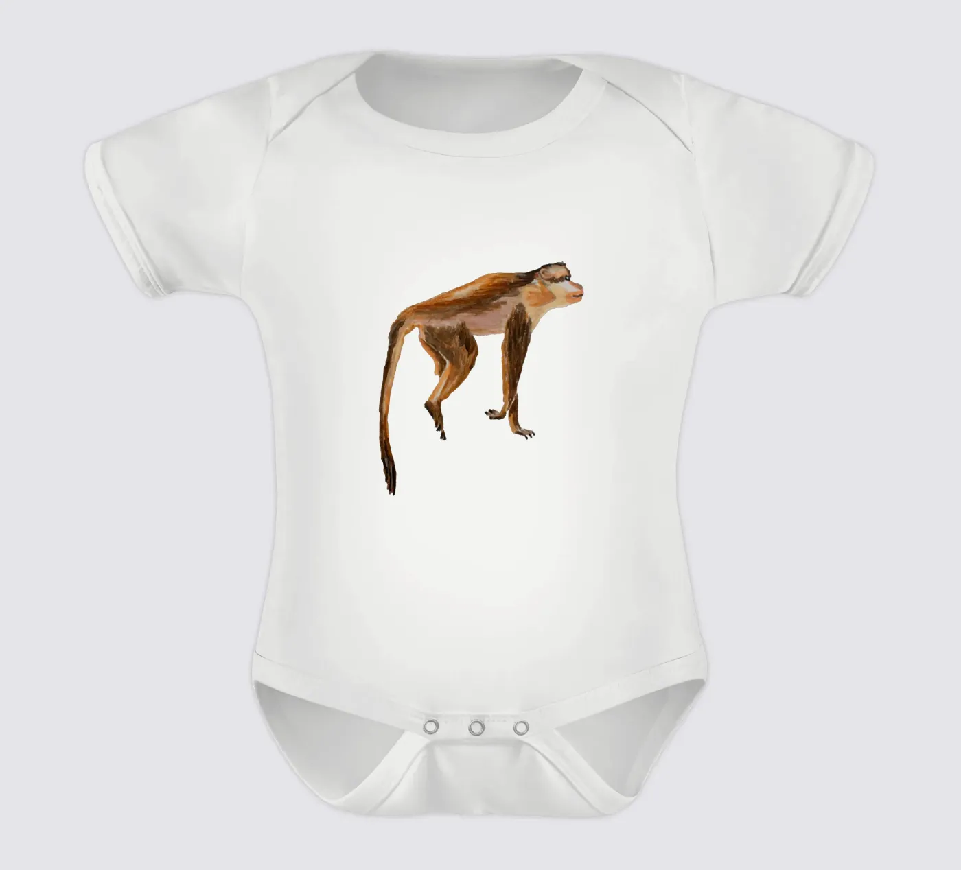 Monkey Kurzarm Babybody von Femke Zwaan