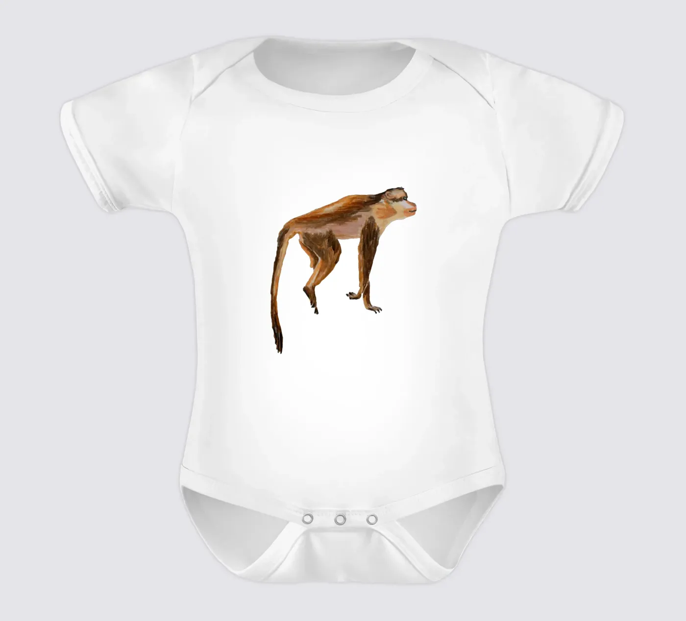 Monkey Kurzarm Babybody von Femke Zwaan