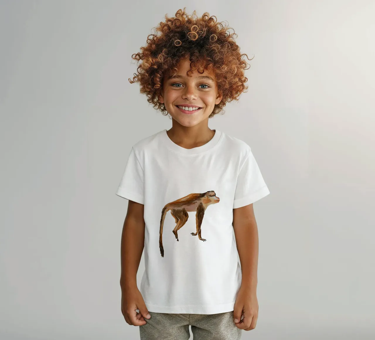 Monkey t-shirt bambini da Femke Zwaan
