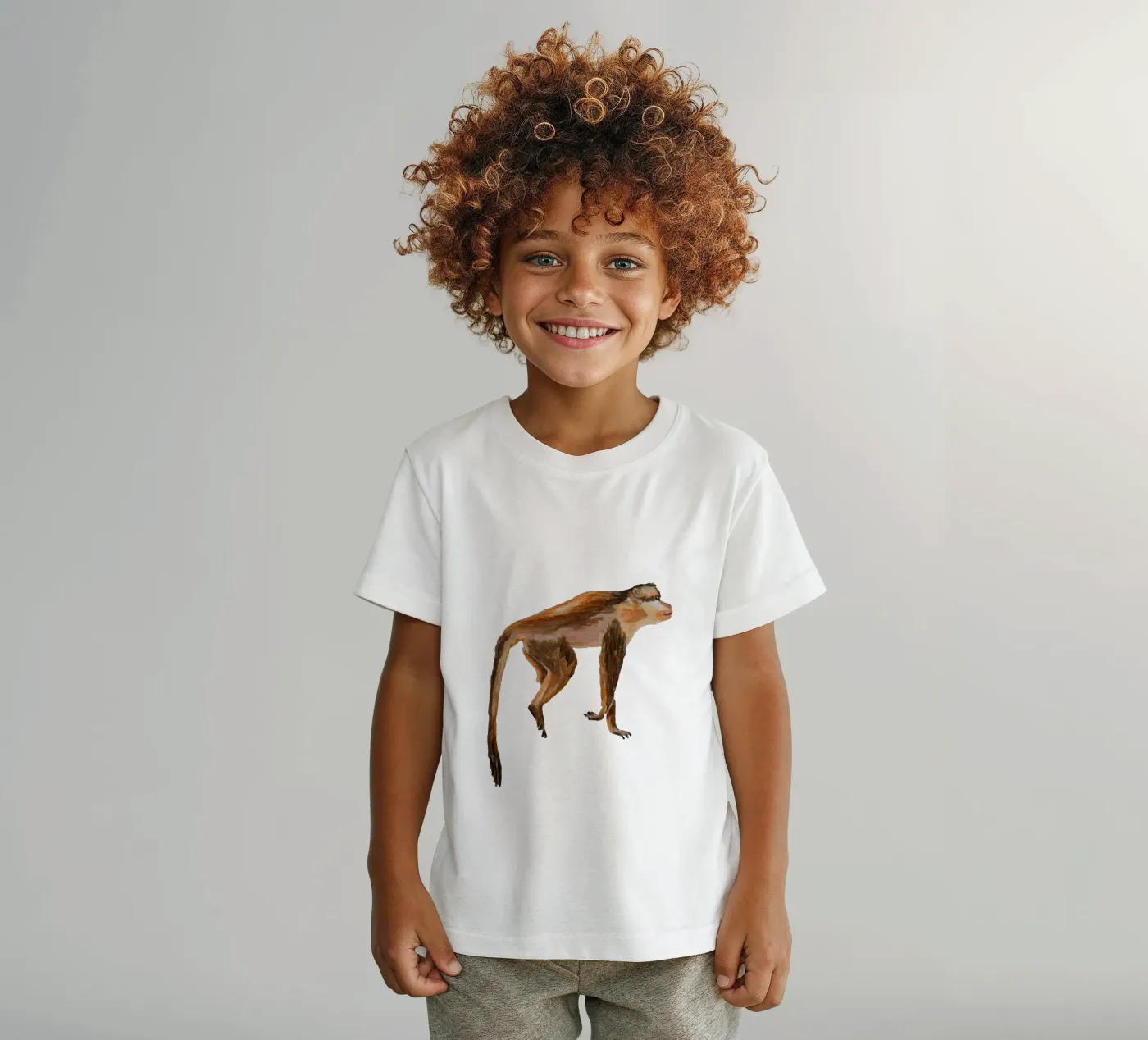 Monkey kids t-shirt by Femke Zwaan