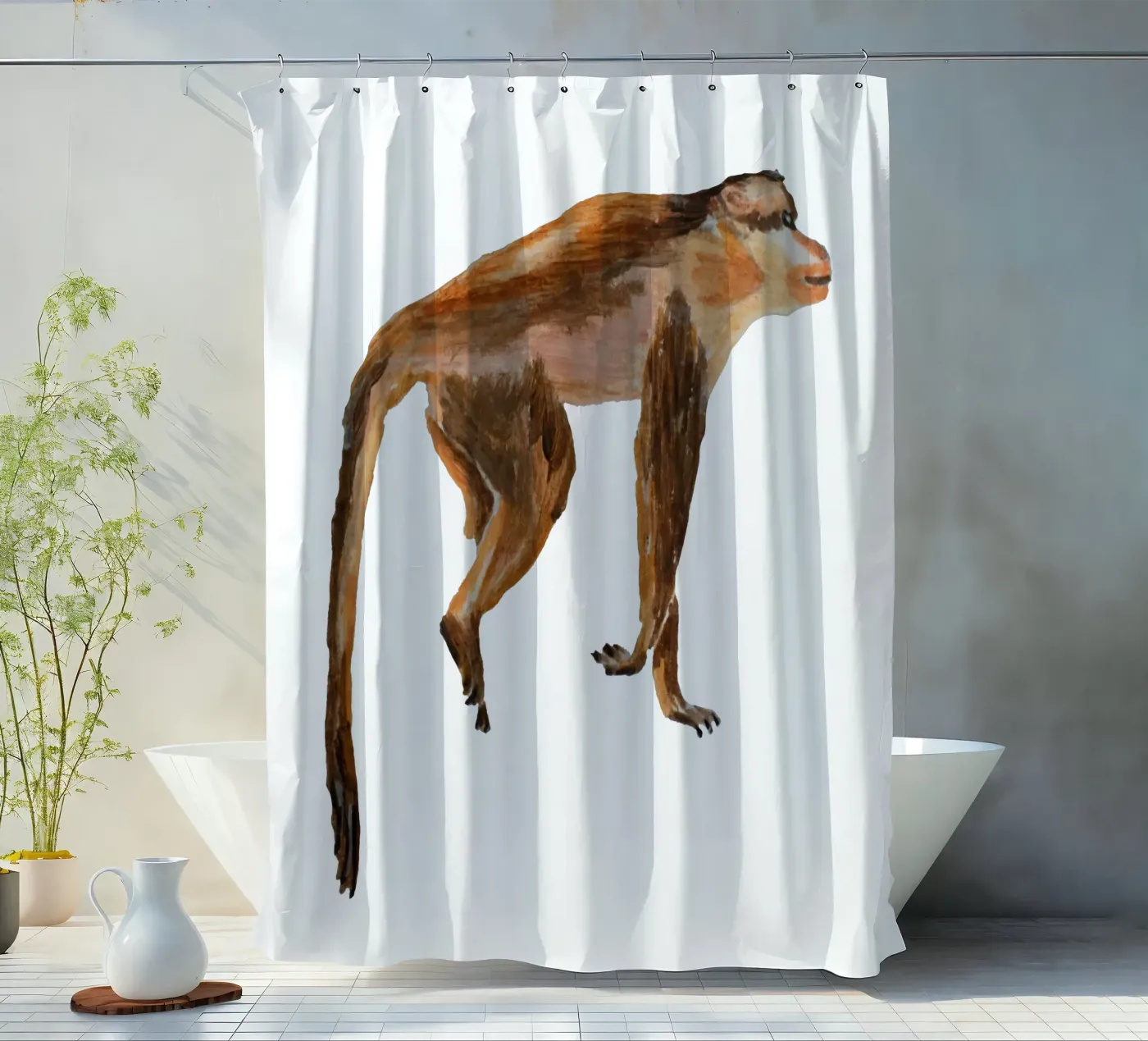 Monkey Duschvorhang von Femke Zwaan