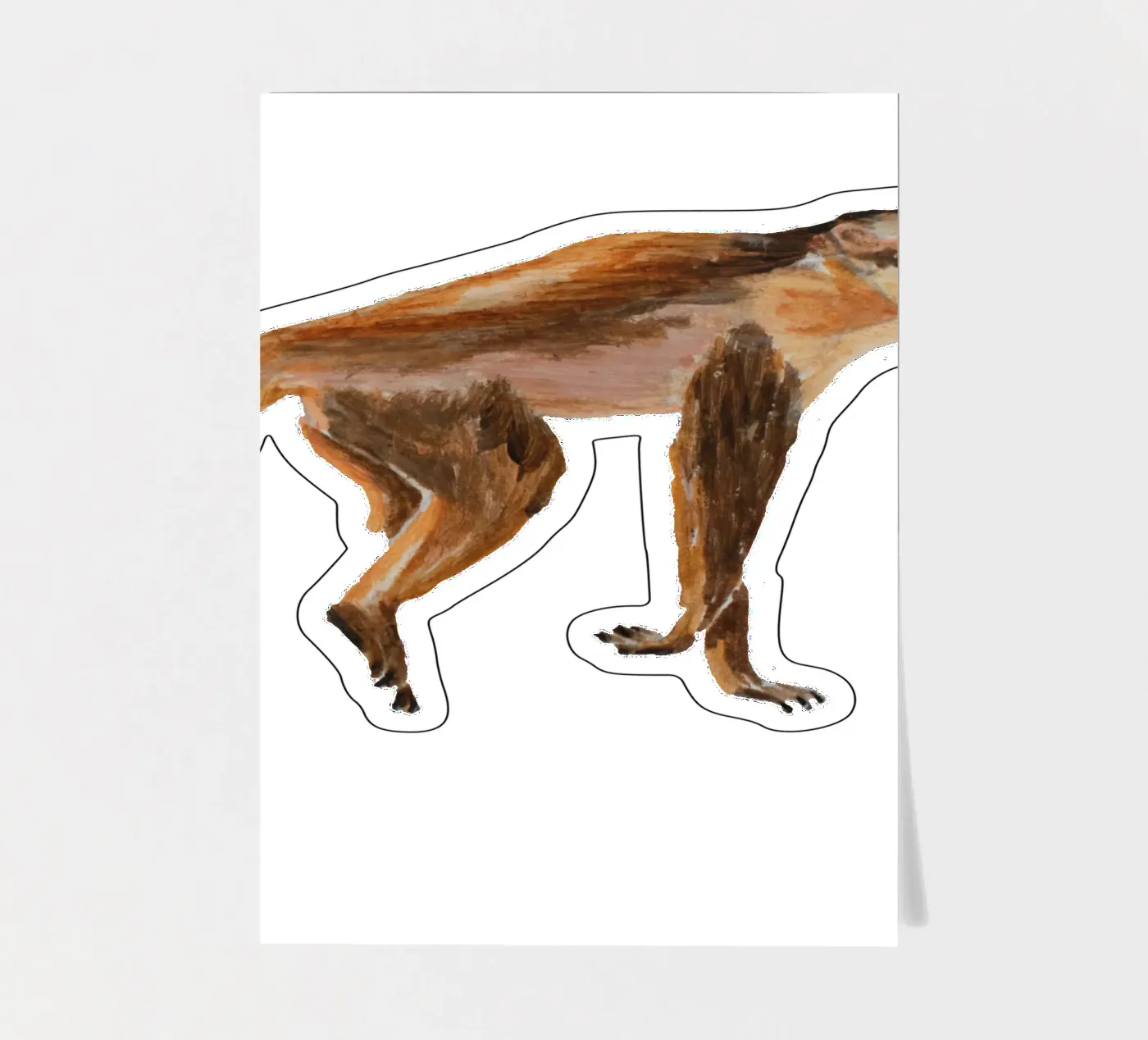 Monkey stickervel van Femke Zwaan