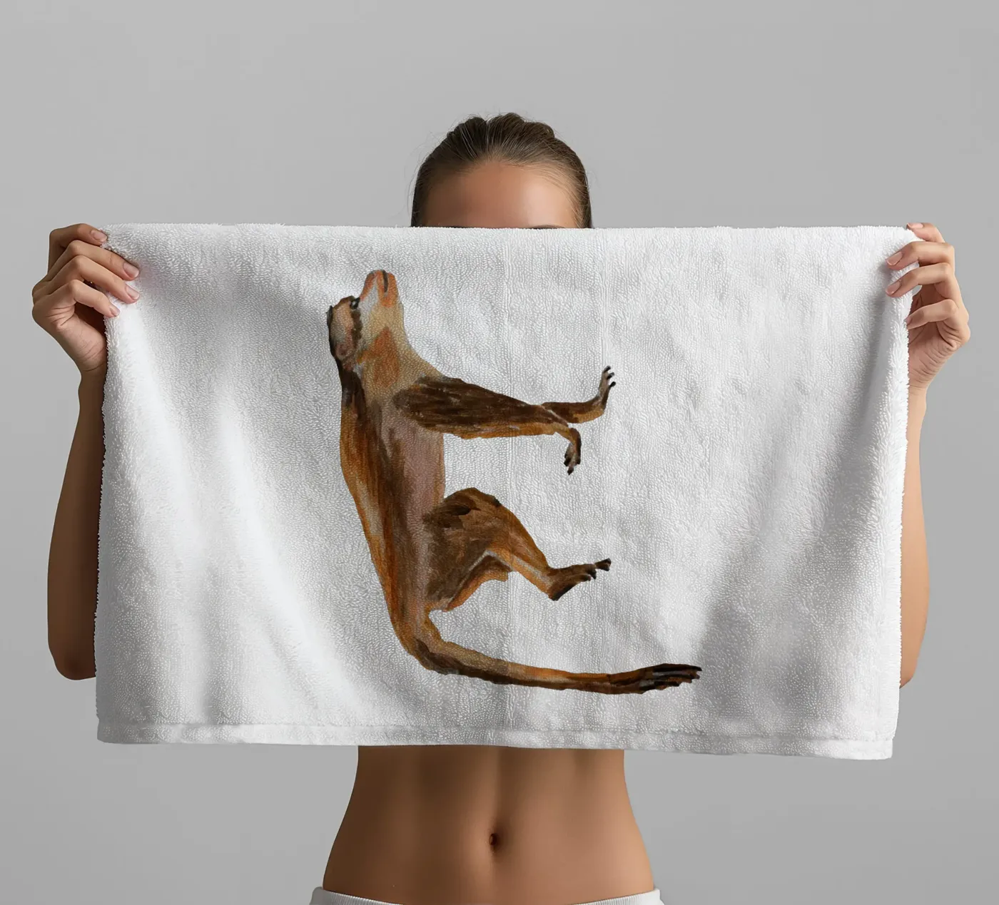 Monkey badhanddoek van Femke Zwaan