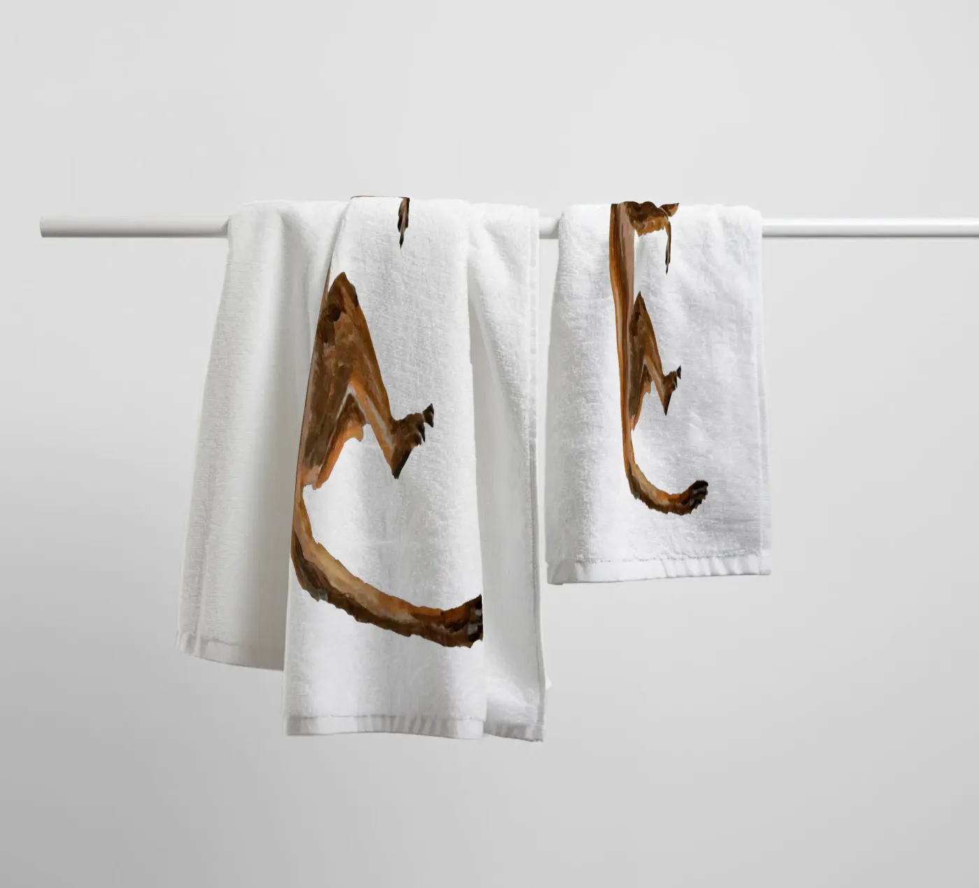 Monkey badhanddoek van Femke Zwaan