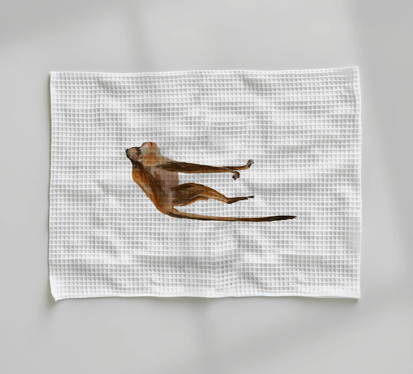 Monkey theedoek van Femke Zwaan