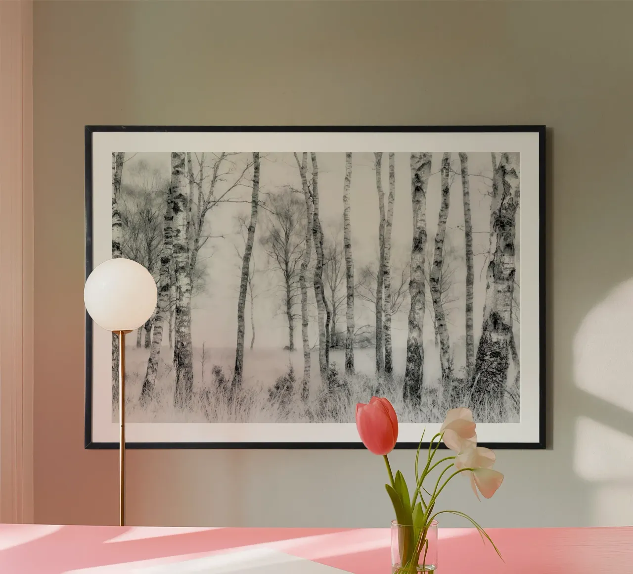 Black And White - Nel Talen poster con telaio in plastica da Pictufy