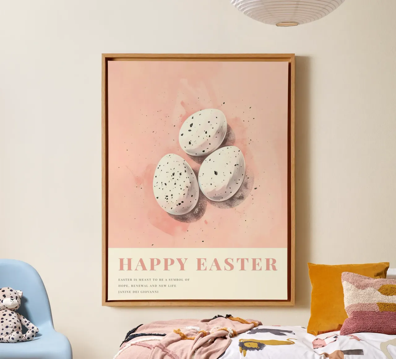 Happy Easter No 02 tela con Cornice a cassetta da treechild