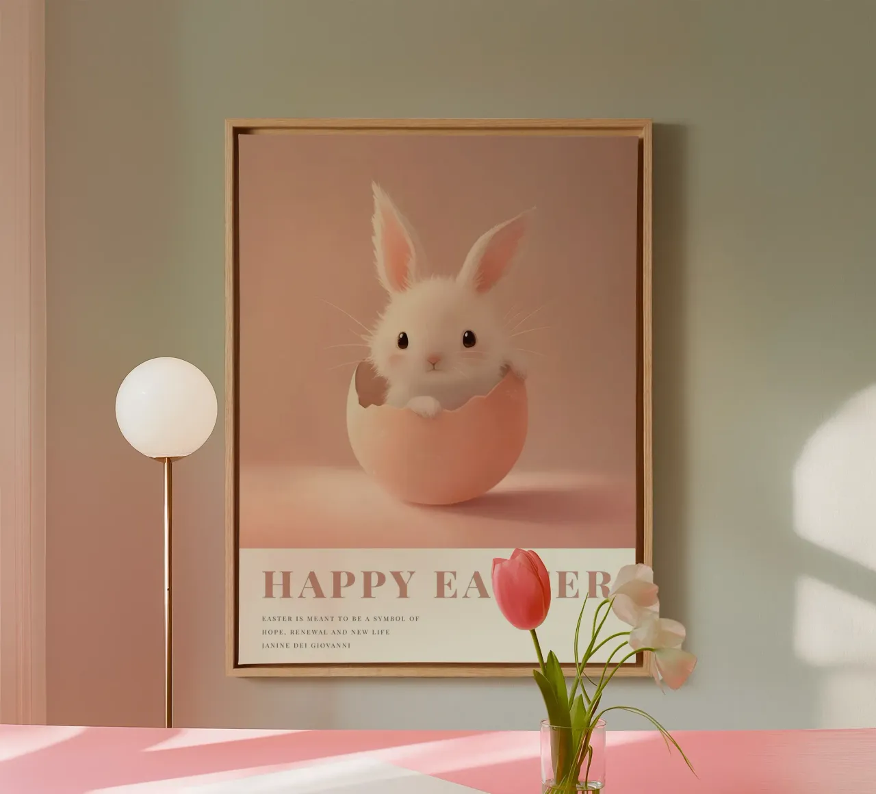 Happy Easter No 04 tela con Cornice a cassetta da treechild
