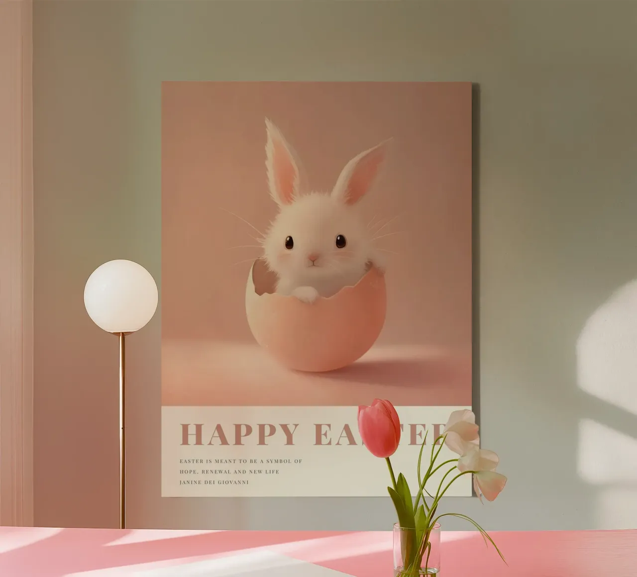 Happy Easter No 04 tela con Cornice a cassetta da treechild