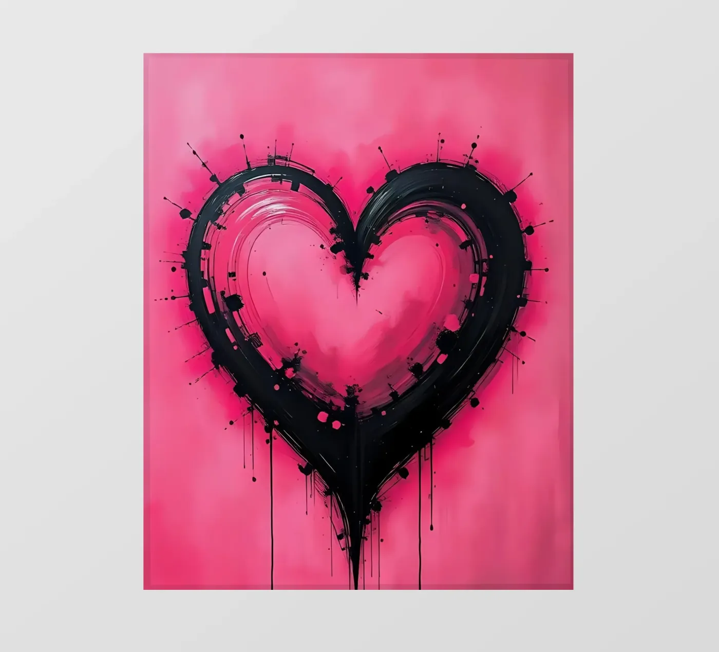 cuore_rosa_nero_2 pellicola backlit da Pink- und LoveArt by LK