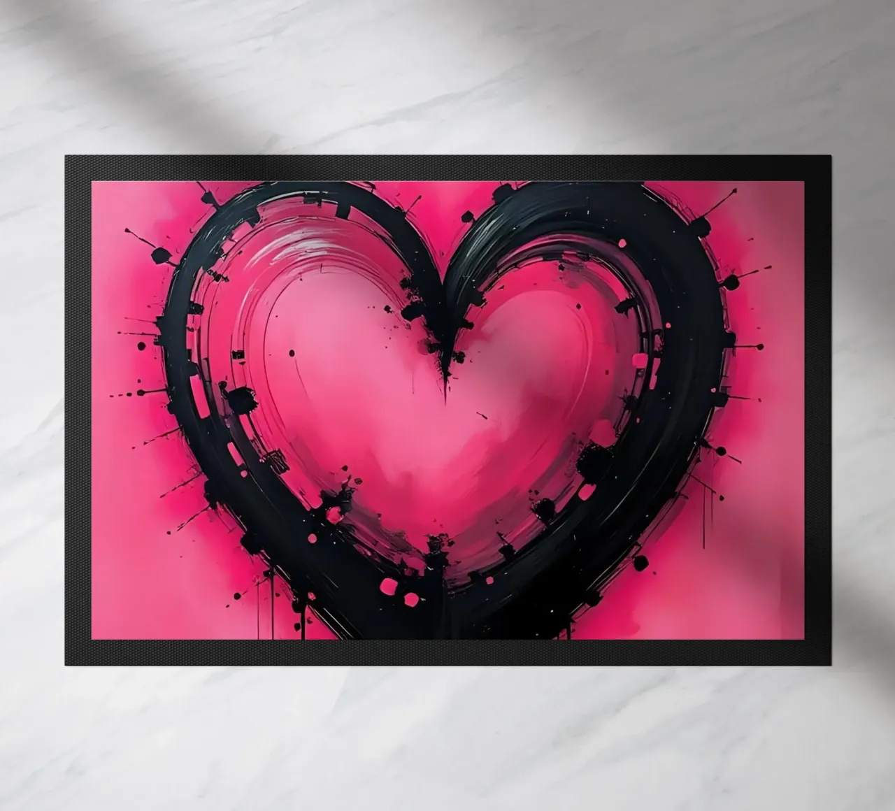 cuore_rosa_nero_2 zerbino da Pink- und LoveArt by LK